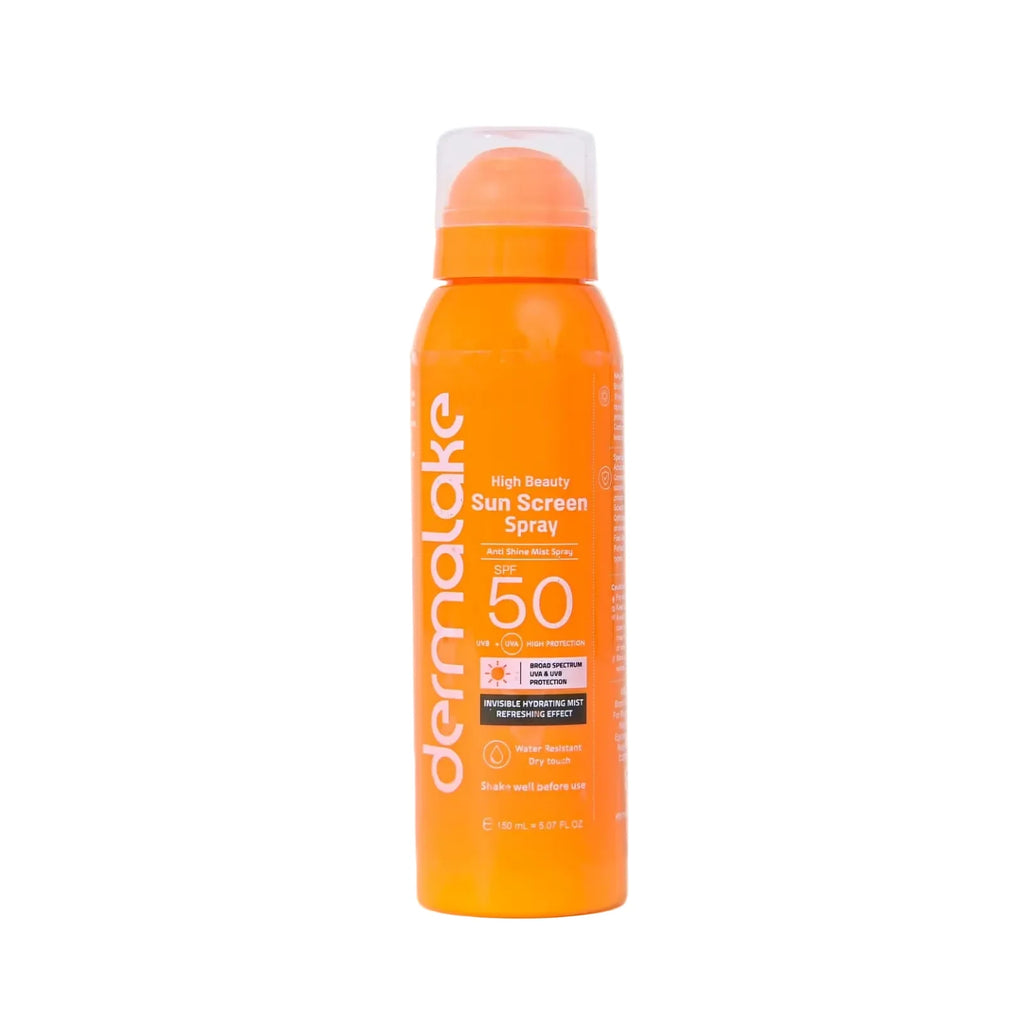dermaLake Sunscreen Spray SPF 50  Anti Shine Mist - Invisible , High Protection & Water Resistant