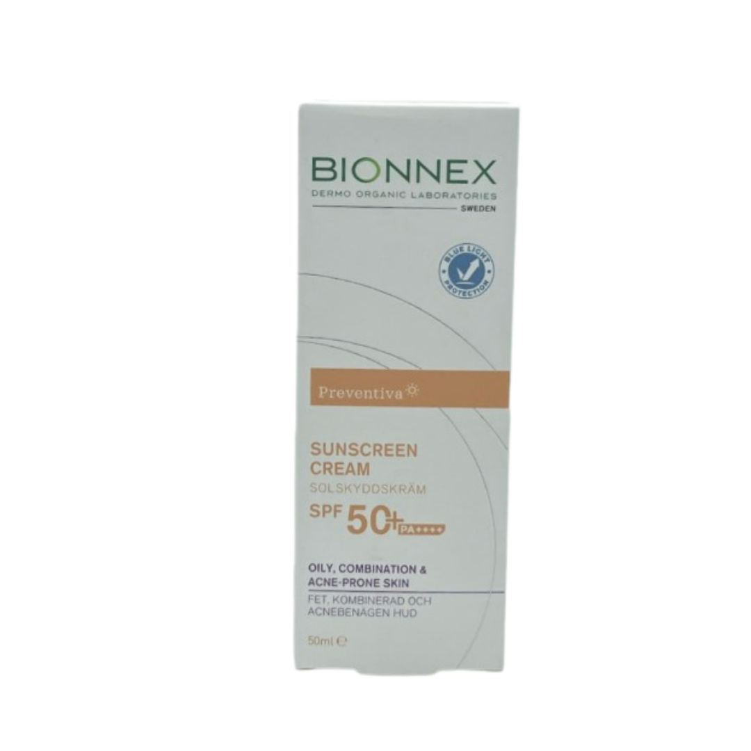 Bionnex Preventiva Sunscreen Cream SPF+50 Oily and Combination Acne-Prone Skin