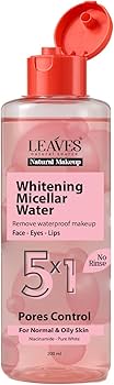 Leaves Pores Control-Micellar Water - 5×1 Natural Makeup Remover-Normal & oily skin