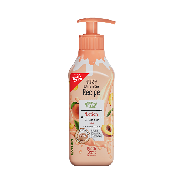 Eva Recipe  Lotion For Dry Skin - Peach Scent 370 Ml