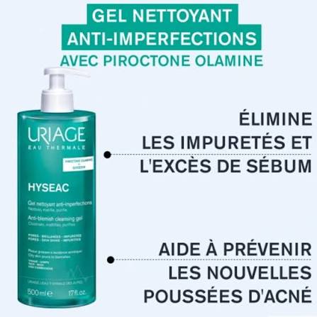 URIAGE HYSEAC NETTOYANT GEL 500ML