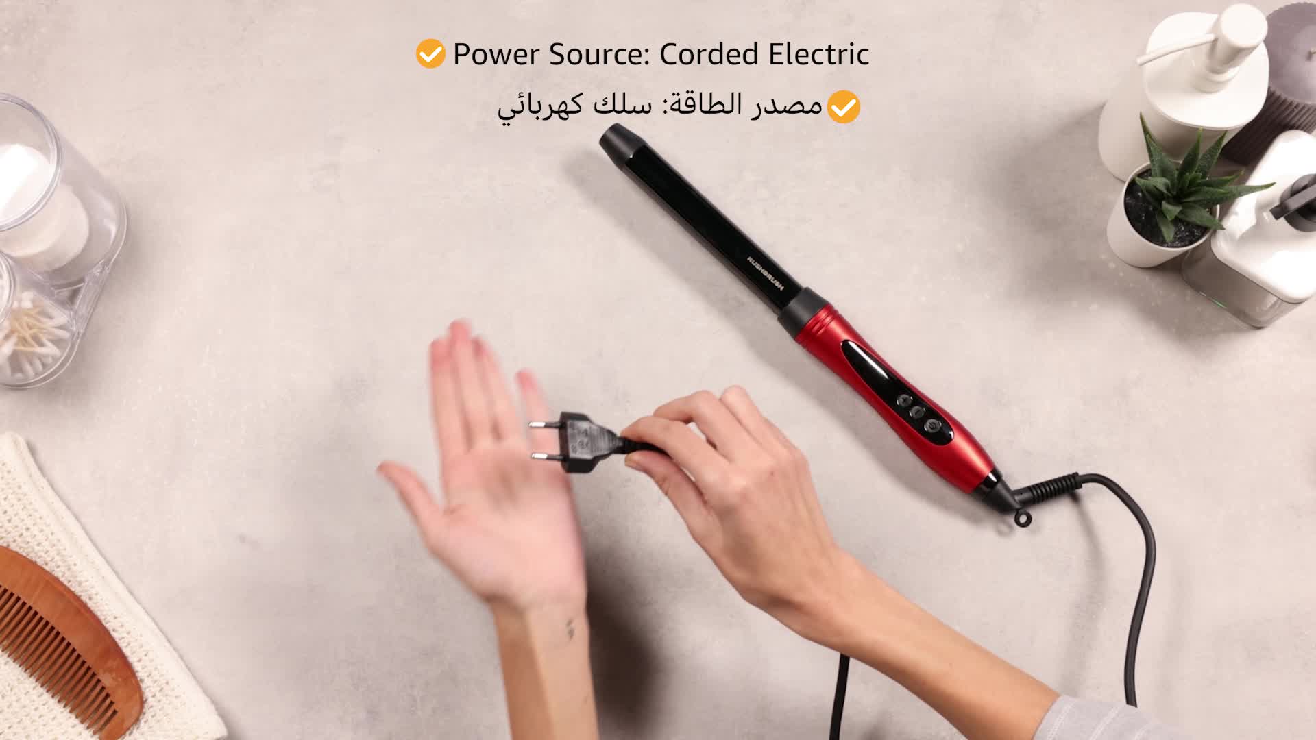 RUSH BRUSH C1 CURLY COLOR RED