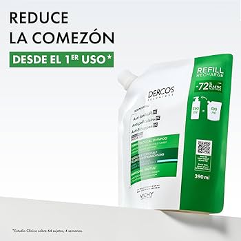 Vichy Dercos Anti Dandruff Refill Shampoo For Normal To Oily Hair- 390ml