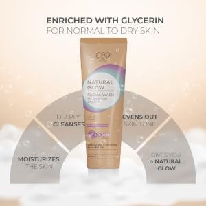 Eva Skin Care Natural Glow Facial Wash For Normal To Dry Skin 100 Ml