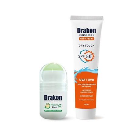 Drakon® promopack ( Sunscreen Gel-Cream SPF 50 +Drakon whitening Roll on Passion Peak)