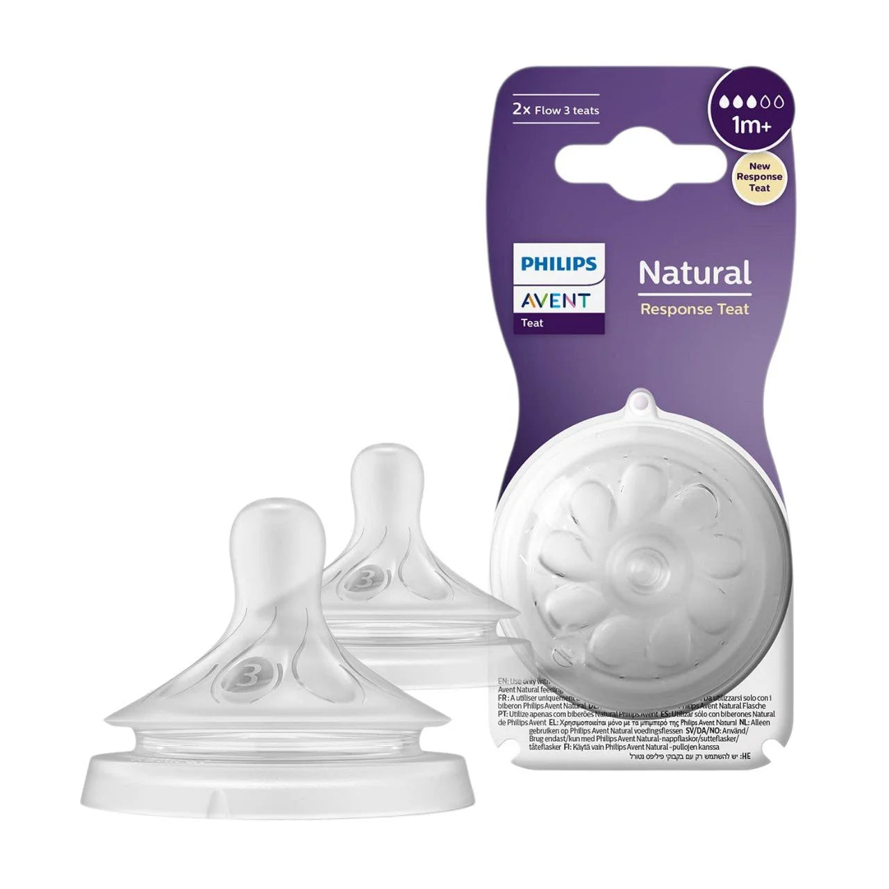 Philips Avent Natural Response Teat (1m+) - 2 Pcs