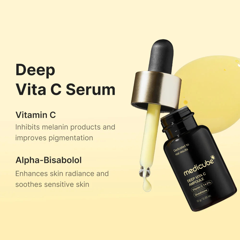 Medicube Deep Vita C 14.5% Ampoule 10g X 3 Bottles