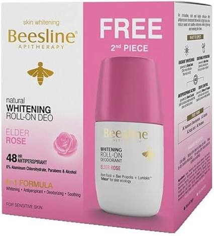 Beesline Whitening Roll-on Deodorant - Elder Rose (1+1 Free)