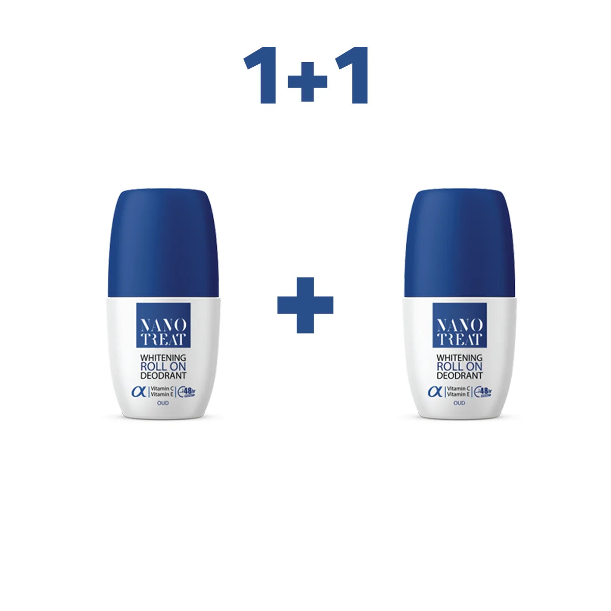 Nano-treat Whitening Deodorant Roll On Oud 1+1 Free