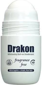 Drakon Whitening Roll-on Deodorant Fragrance Free 1+1