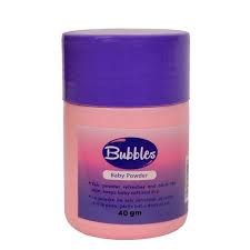 BUBBLES BABY POWDER 40GM حجم صغير