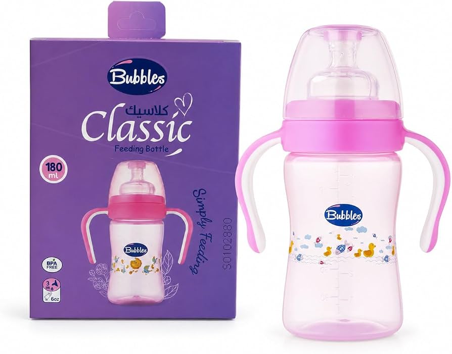BUBBLES CLASIC HANDELED BOTTLE 180 ML+4M