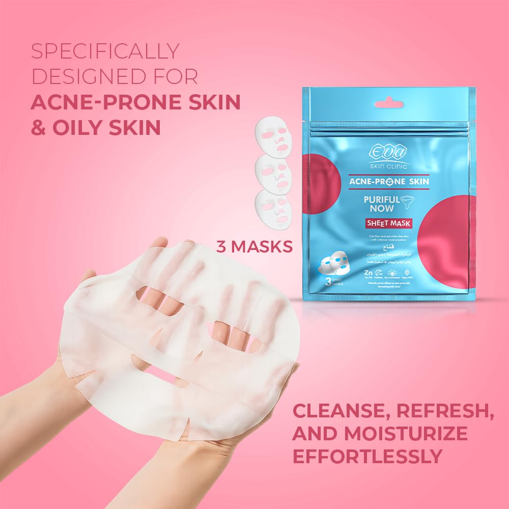 Eva Skin Clinic Acne-Prone Skin Sheet Mask ( 3 sheet Masks )
