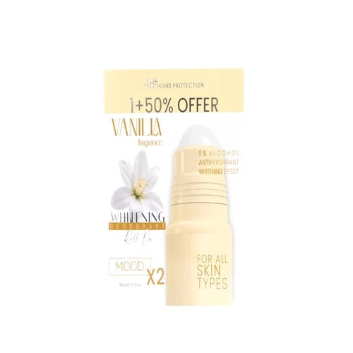 MOOD Vanilia Whitening Deodorant Roll On Offer 1+50% 50 ML