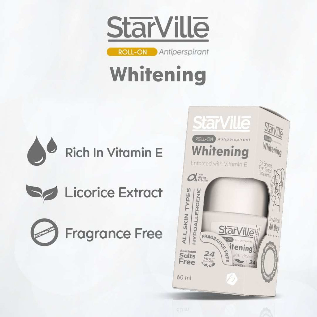 Starville Whitening Roll On Fragrance Free 60 ml