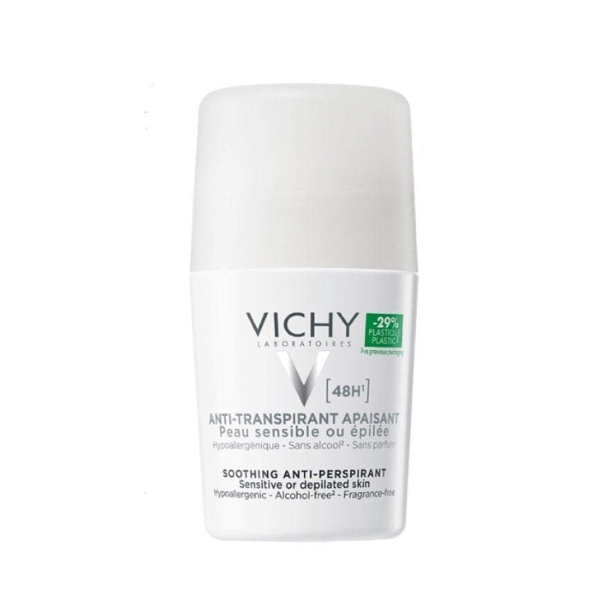 Vichy Soothing Antiperspirant Deodorant 48H Sensitive & Depilated Skin Roll on - 50ml
