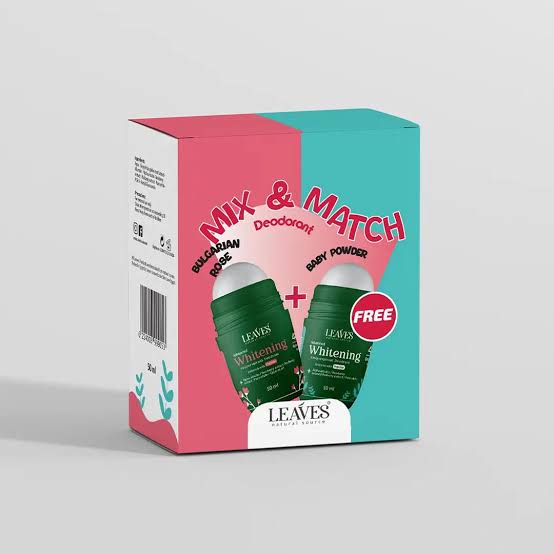 Leaves Advanced Whitening Antiperspirant Deodorant Box - Baby Powder & Bulgarian Rose