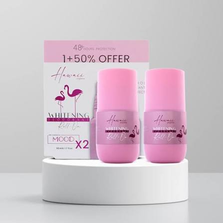 MOOD Hawaii Whitening Deodorant Roll On Offer 1+50% 50 ML
