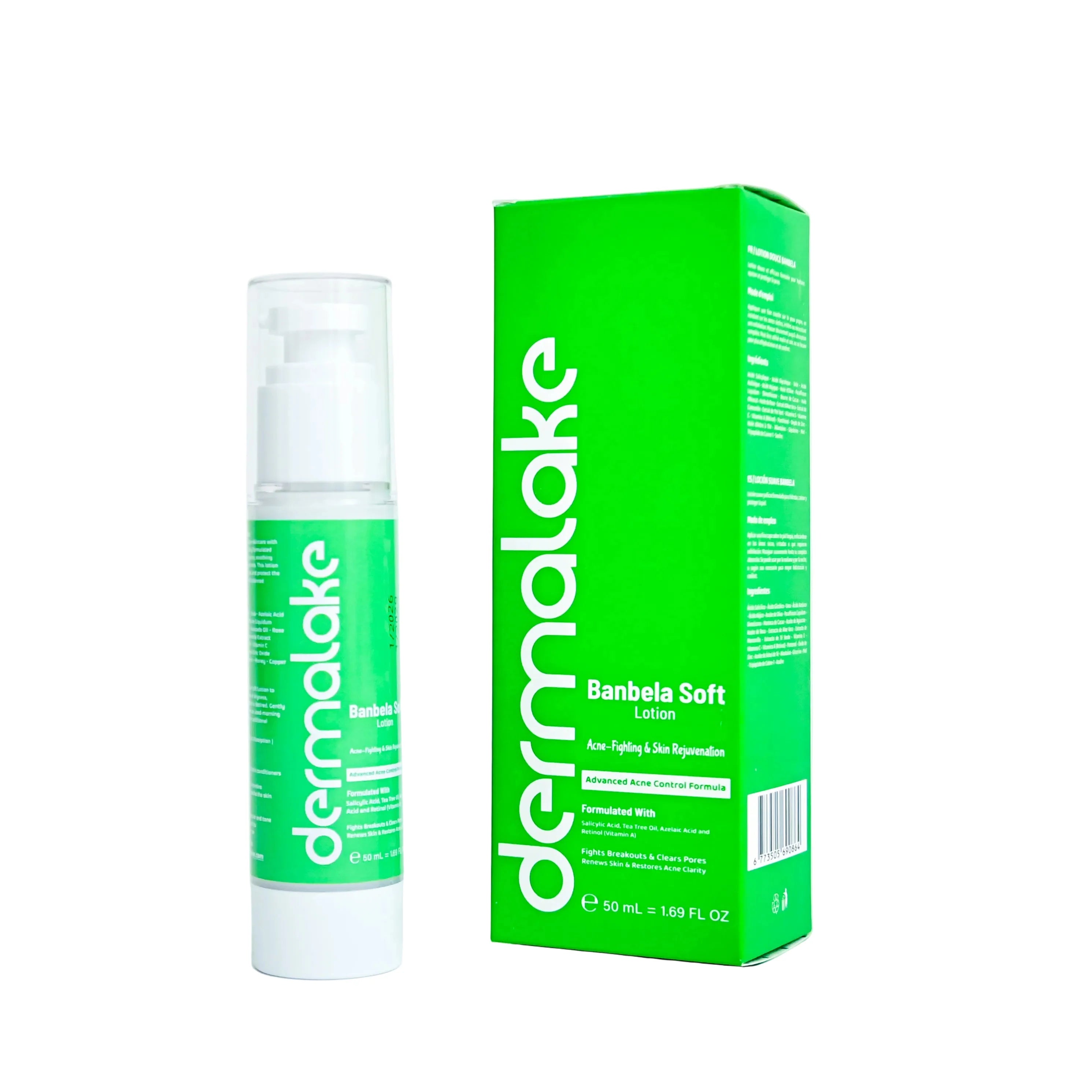 dermaLake Full Acne Control Lotion - Face,Shoulder & Back Acne
