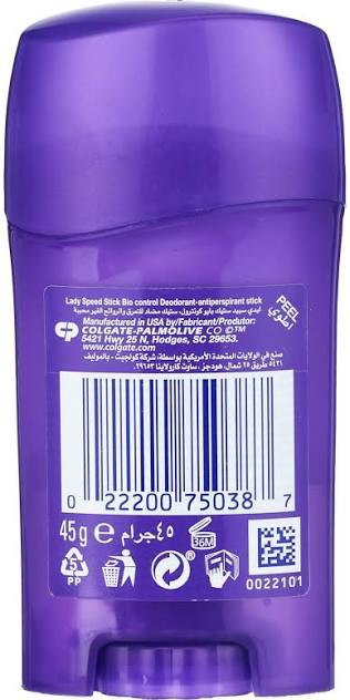 Lady Speed Stick Bio Control 48H Deodorant Stick - 45gm