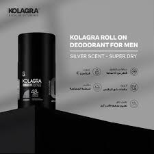 Kolagra Super Dry 48H Men's Roll-On Deodorant Silver Scenta