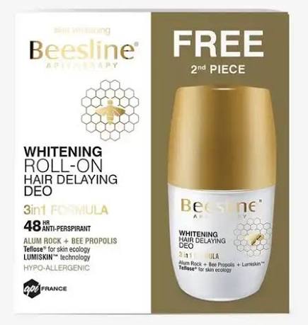 Beesline Whitening Roll-On Deodorant - Hair Delaying (1+1 Free)