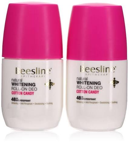 Beesline Whitening Roll-on Deodorant - Cotton Candy (1+1 Free)
