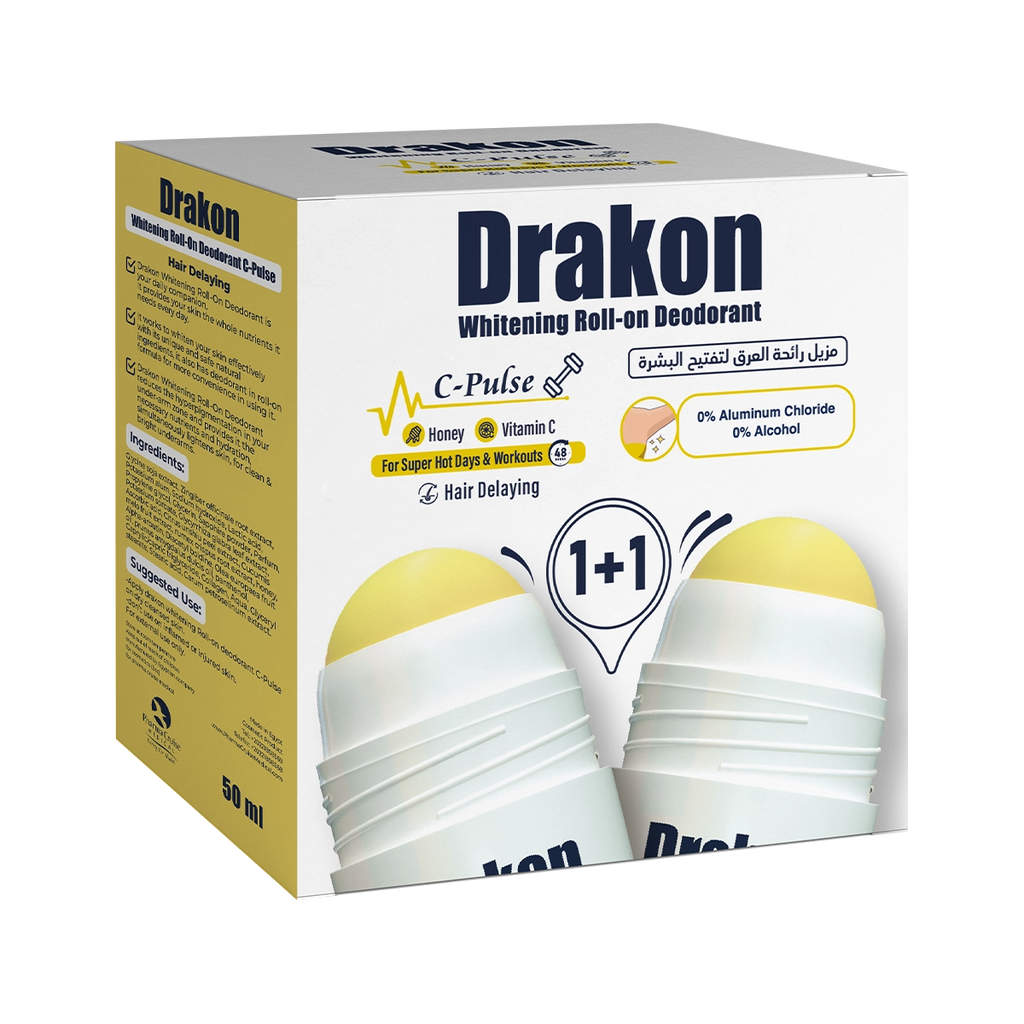 Drakon Whitening Roll-on Deodorant C-Pulse 1+1