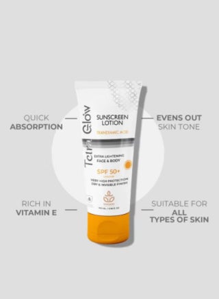 Tetra Glow Sunscreen Lotion for All Skin Types Promo Pack (100 gm + 50 gm)