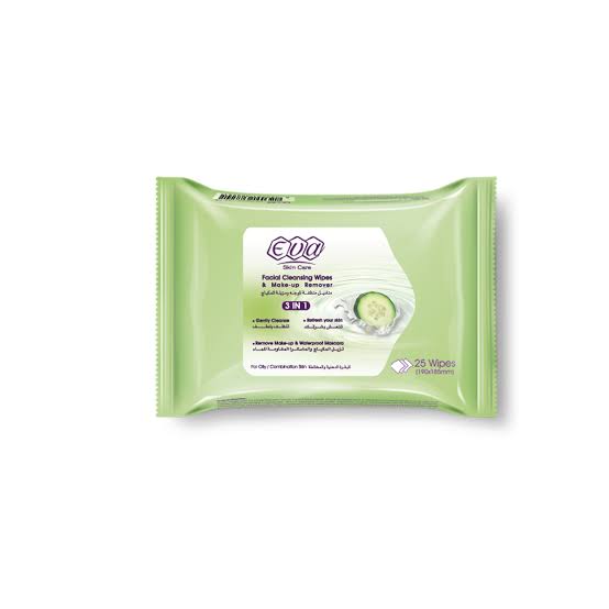 Eva Facial Wipes For Cleansing & Makeup Removal For Oily / Combination Skin ( 25 Wipes)