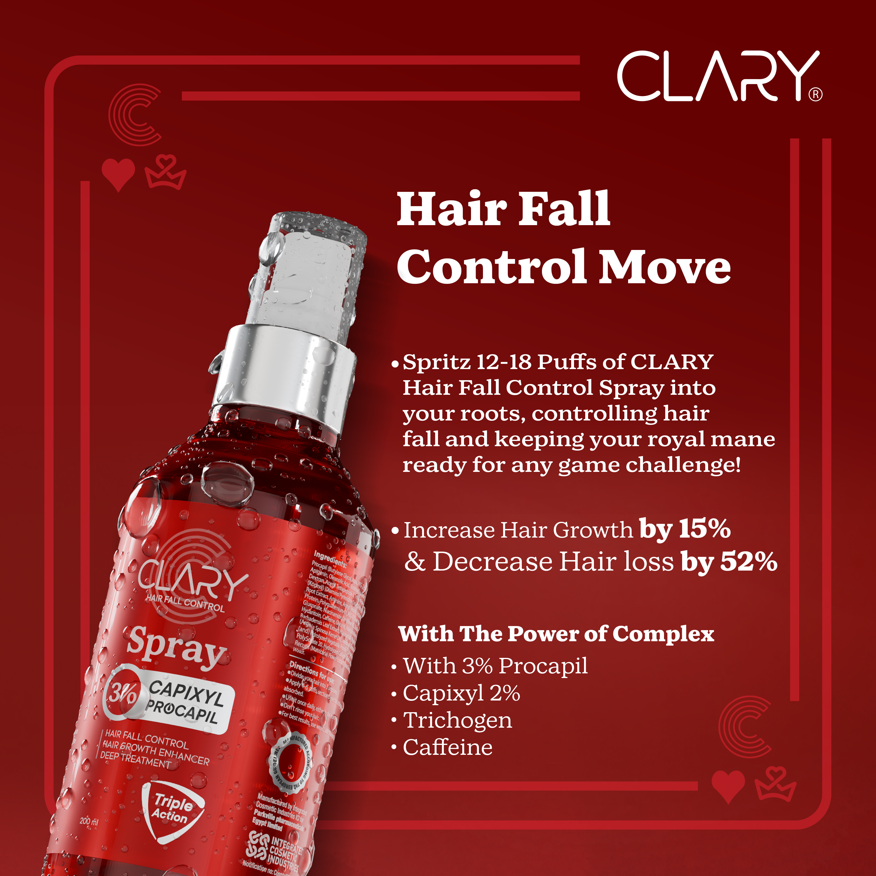 Clary Hair Fall Control Spray 200 ml