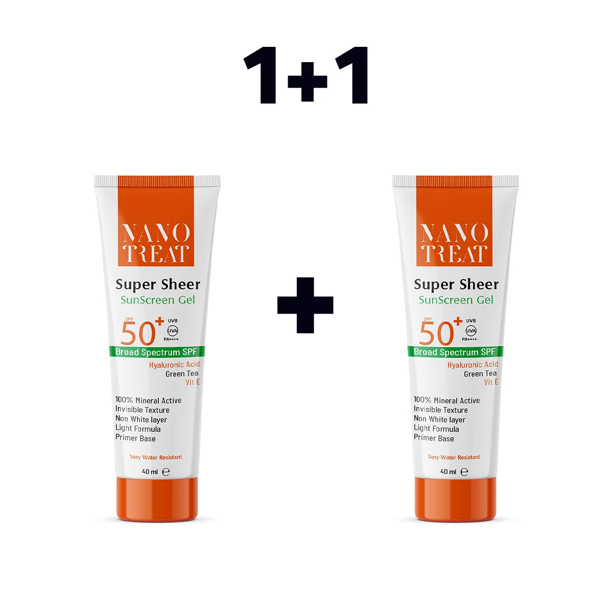 Nano-treat Sun Screen Super Sheer Transparent Gel 1+1