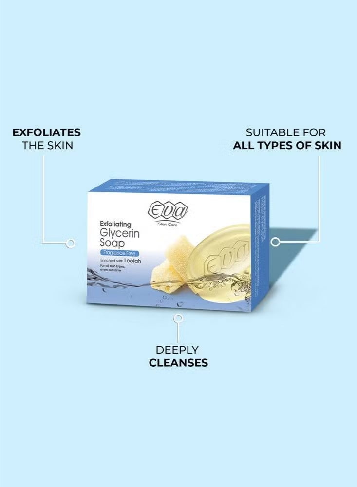 Eva Glycerin Soap Enriched With Loofah For All Skin Types, Even Sensitive 120 Gm