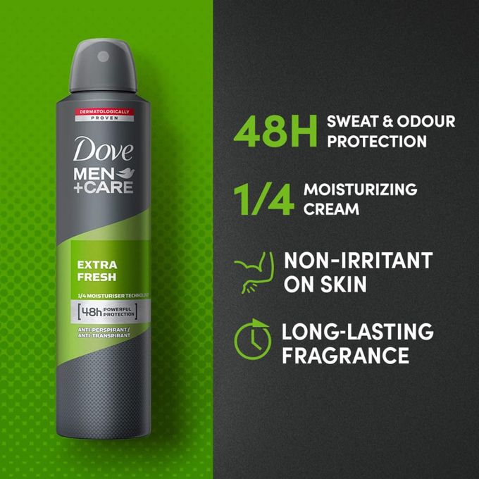 Dove Men +Care Extra Fresh Antiperspirant Spray - 250ml