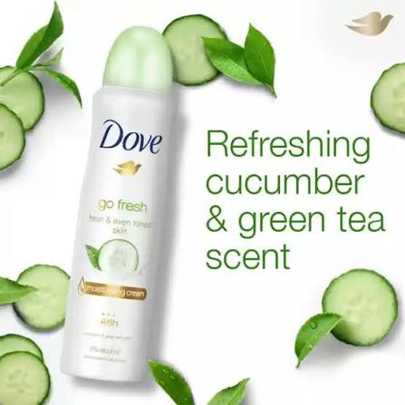 Dove Go Fresh Moisturising Cream Cucumber & Green Tea Anti-Perspirant Deodorant Spray - 250ml