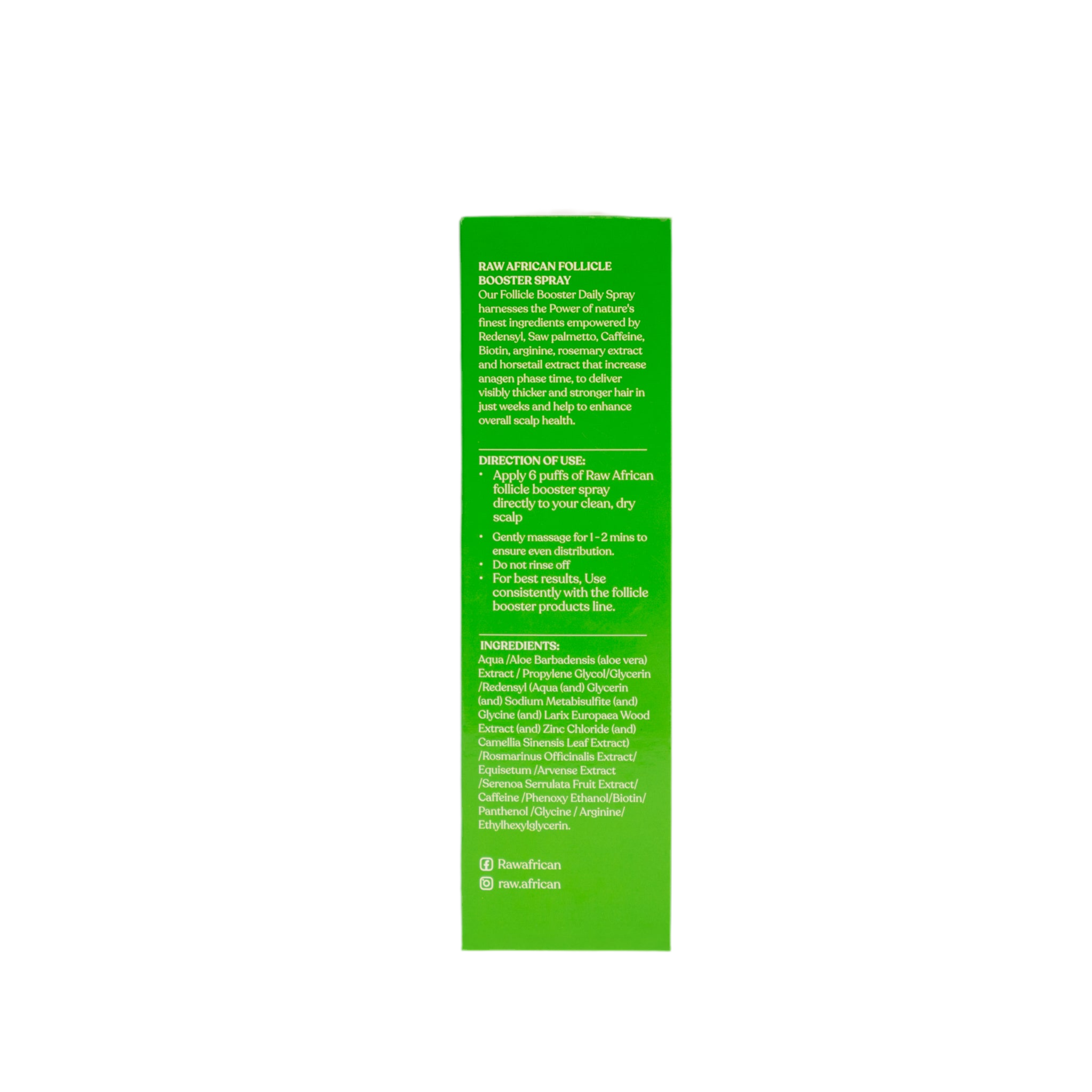 Raw African Follicle Booster Redensyl Daily Spray