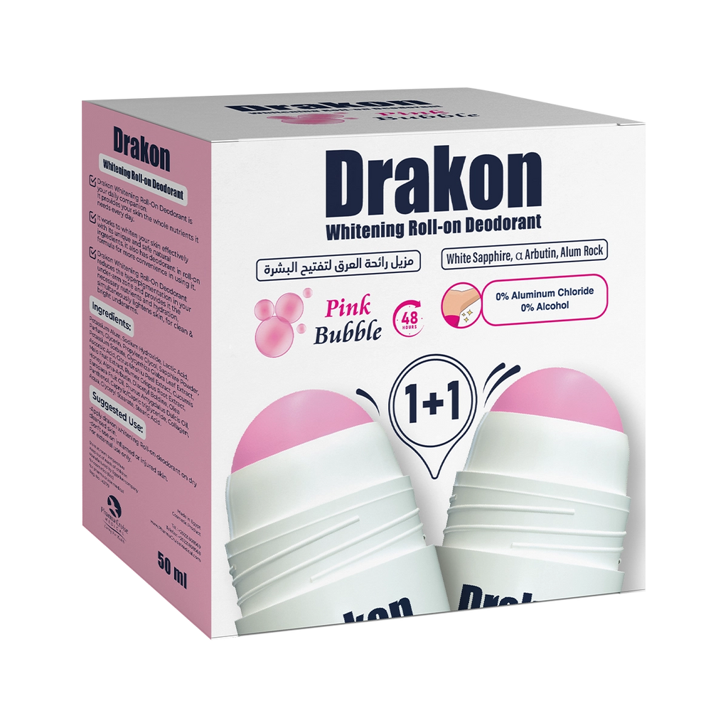 Drakon® Promopack Drakon Whitening Roll on Pink Bubble (1+1 Free)