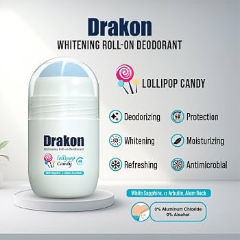 Drakon® promopack ( Sunscreen Gel-Cream SPF 50 +Drakon whitening Roll on Lollipop Candy )