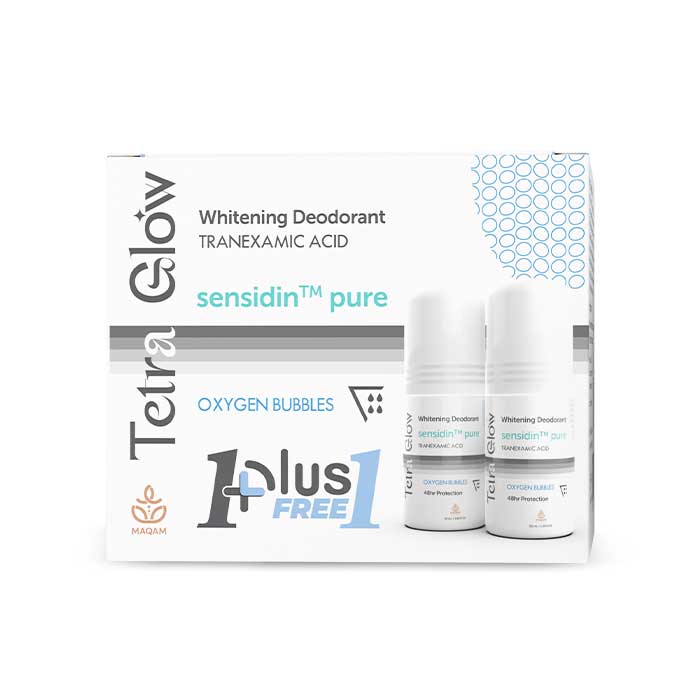 Tetra Glow Whitening Deodorant Roll On - Oxygen Bubbles - Promo Pack (1+1)