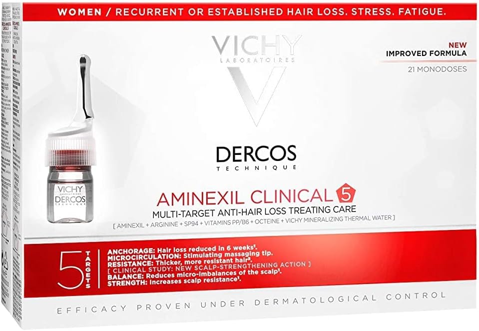Vichy Dercos Aminexil Clinical 5 Women Anti-Hair Loss - 21 Monodoses