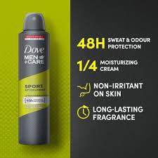 Dove Men + Care Sport Active + Fresh Antiperspirant Spray - 250ml