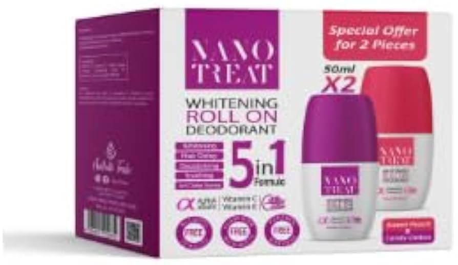 Nano-treat Whitening Deodorant Roll On Vanilla Peach