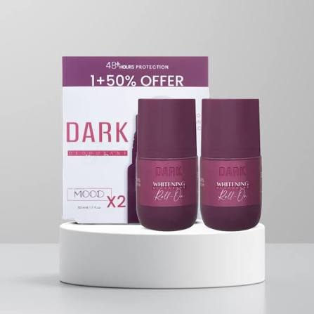 MOOD DARK WHITENING DEODORANT ROLL ON OFFER 1+50% 50ML
