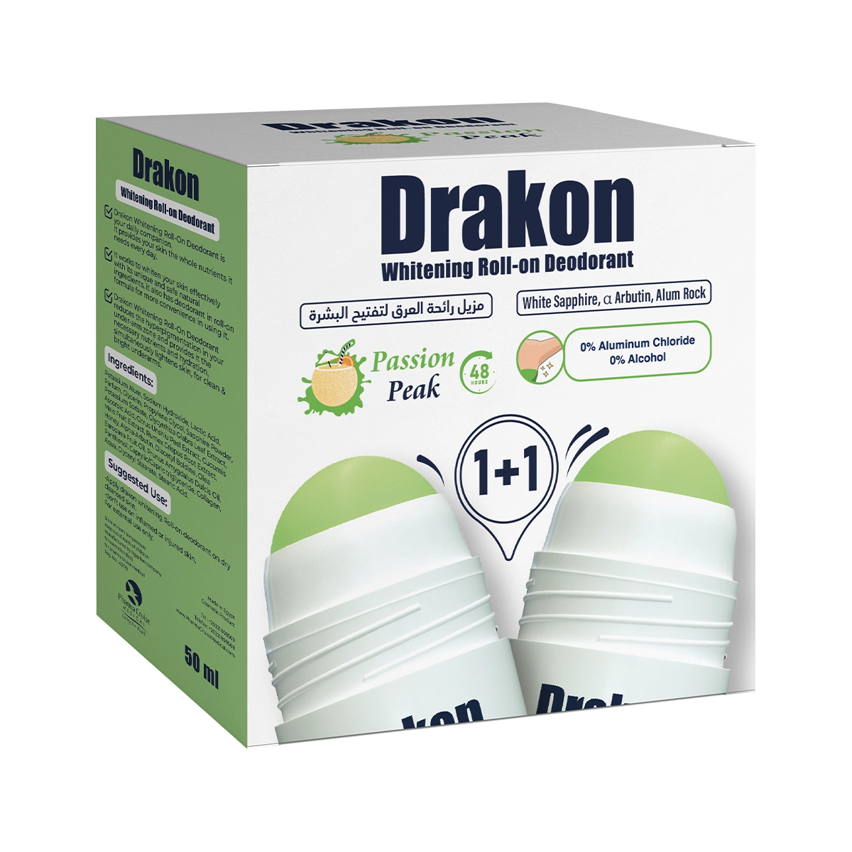 Drakon® Promopack Whitening Roll on -Passion peak (1+1 Free)