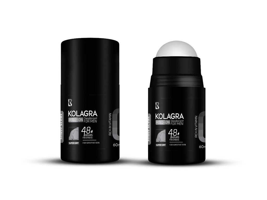 Kolagra Super Dry 48H Men's Roll-On Deodorant Silver Scenta