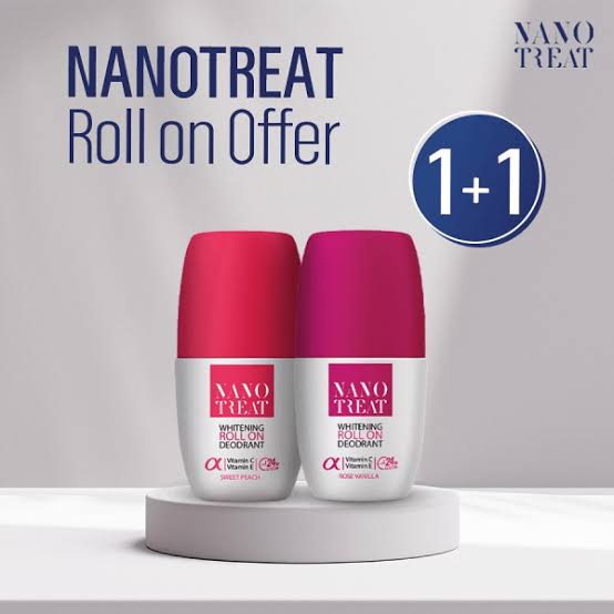 Nano-treat Whitening Deodorant Roll On Vanilla Peach