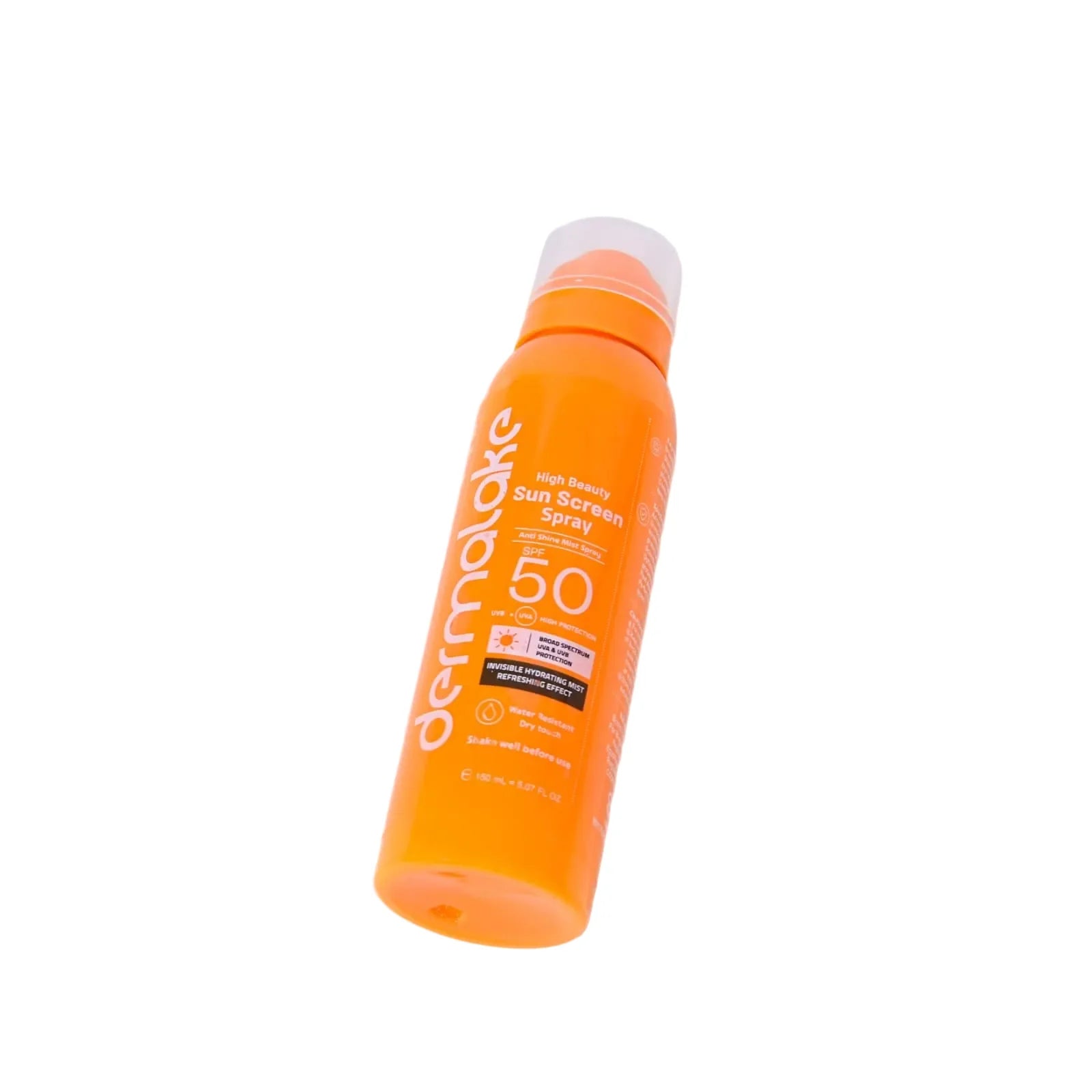 dermaLake Sunscreen Spray SPF 50  Anti Shine Mist - Invisible , High Protection & Water Resistant