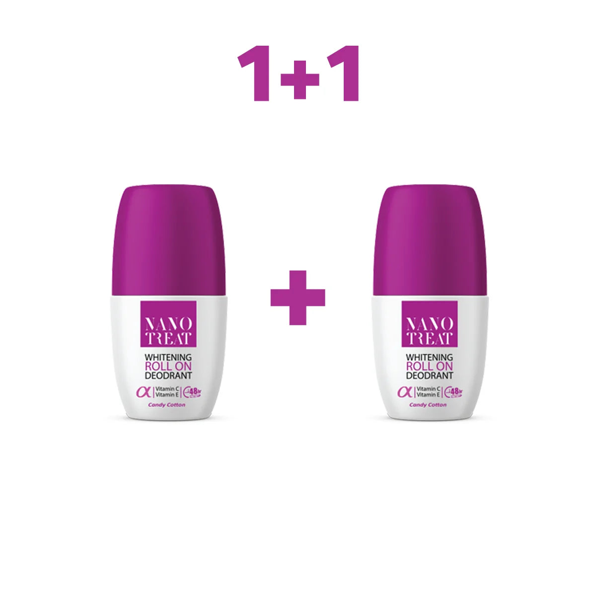 Nano-treat Whitening Deodorant Roll On Candy Cotton 1+1 Free