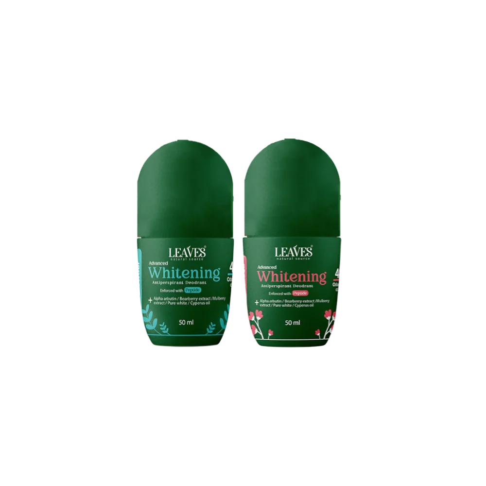 Leaves Advanced Whitening Antiperspirant Deodorant Box - Baby Powder & Bulgarian Rose