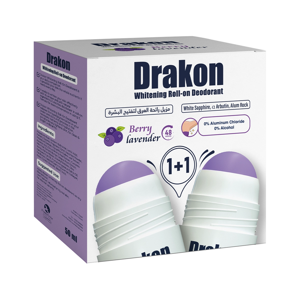 Drakon Whitening Roll-on Deodorant Berry Lavender 1+1
